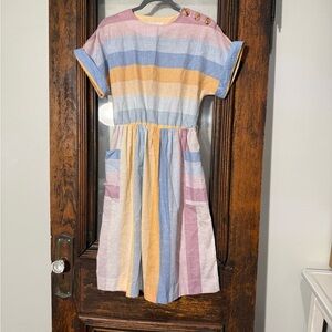 Colorful Striped Midi Dress